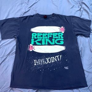 Vintage 1993 Fashion Victim Single Stitch Reefer King Shirt XL